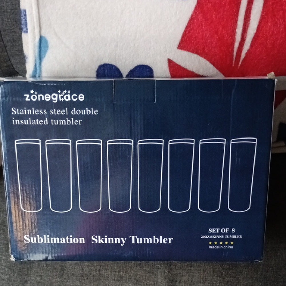 Zonegrace Sublimation Skinny Tumblers Set